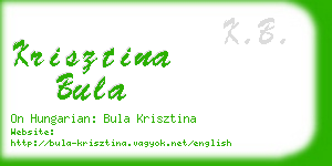 krisztina bula business card